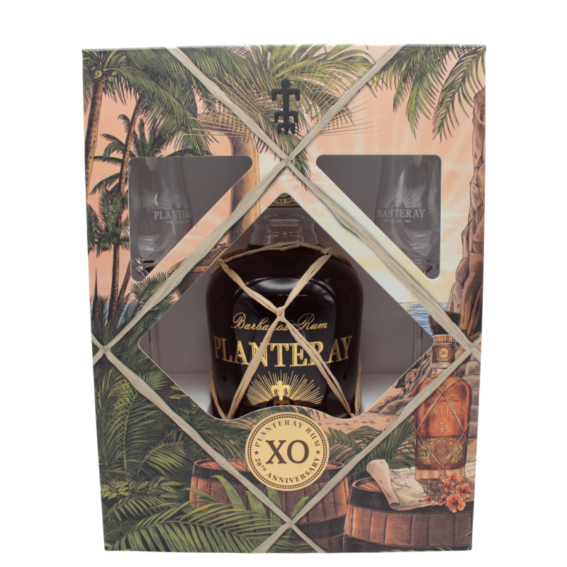 Planteray Rum Barbados XO 20th Anniversary + 2 Gläser Vol.: 40% 700ml